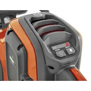 350i Battery Chainsaw - Close-up Controls - Brake Light Indicator Light