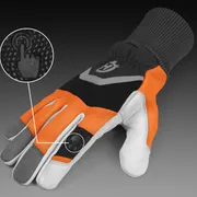 Gloves, Functional Class 0 Chainsaw Protection, Touchfinger