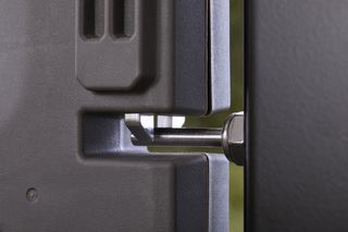 Automower Fence Door - Closeup Lock Mechanism