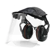 Hearing protection with perspex visor