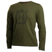 T-shirt long sleeve solid, Bark camo logo front